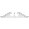 Ekena Millwork Rams Head Architectural Grade PVC Pediment (Urn Ships Unattached in Box), 42"W x 10-1/2"H x 2-3/4"P PEDPS042X105RHP00 - alternate 3